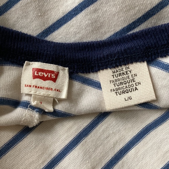 Levi’s Stripped Top with Deep U Back L - Picture 6 of 7